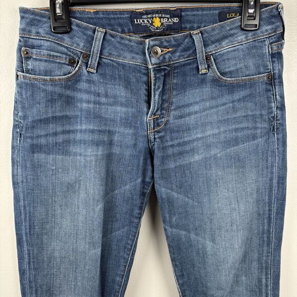 Lucky Brand Lola Boot Jeans Womens 2/26 Blue Medium Wash Denim Low Rise - Picture 1 of 16